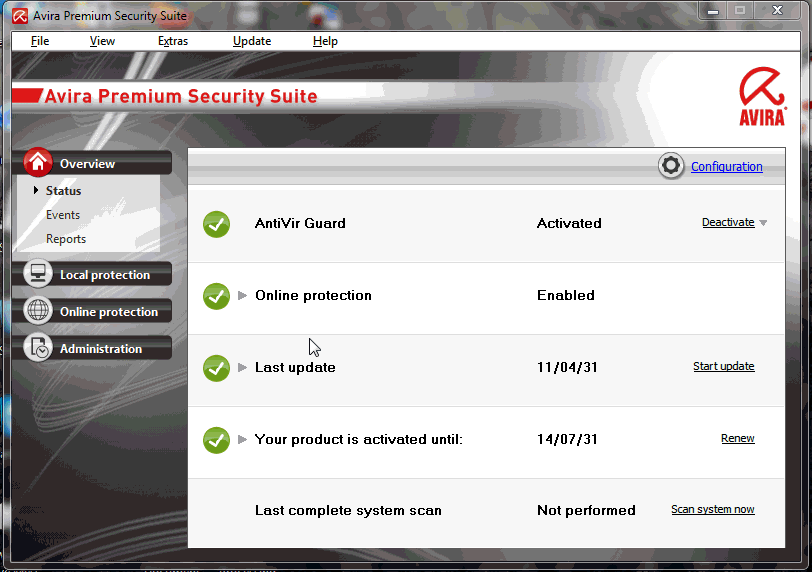   Avira Premium Security Suite     